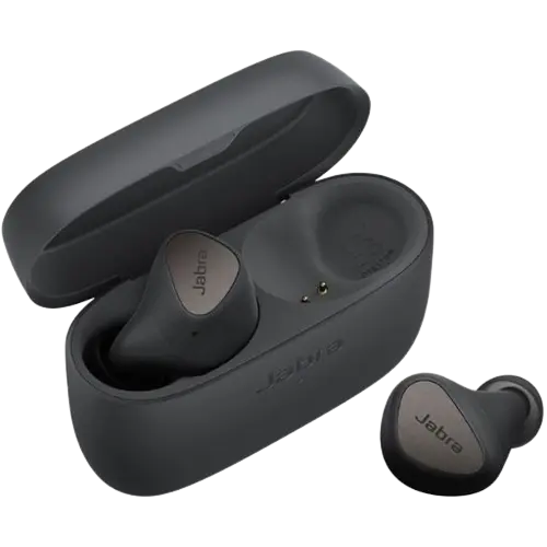 Jabra Elite 3 Écouteurs Bluetooth sans fil - Écouteurs True Wireless avec réduction de bruit - 4 microphones intégrés pour des appels clairs, un son personnalisable et un mode Mono - Gris foncé