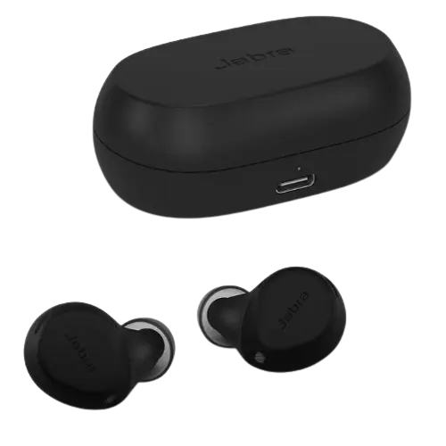 Jabra Elite 7 Active Écouteurs Bluetooth Intra-Auriculaires Sport True Wireless avec Jabra ShakeGrip pour un Maintien Optimal en Mouvement et suppression active du bruit réglable - Noir