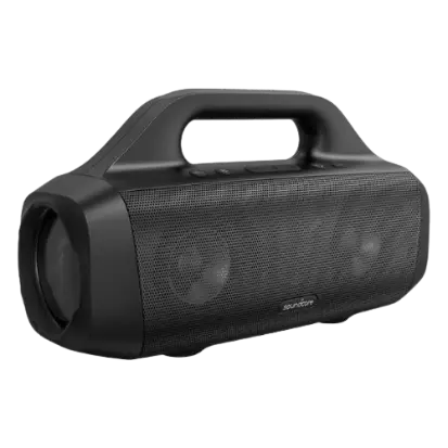 soundcore Anker, Enceinte Bluetooth Motion Boom avec Pilotes Audio en Titane, Technologie BassUp, Protection IPX7, Batterie 24 h, idéale pour l'extérieur, Le Jardin, la Plage