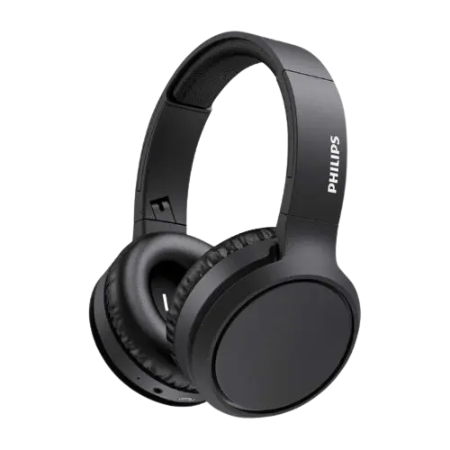 Philips Audio H5205BK/00 Casque Bluetooth sans Fil Supra-Aural avec Microphone et Bouton D'amplification des Basses (29 Heures D'autonomie, Charge Rapide) Circum aural