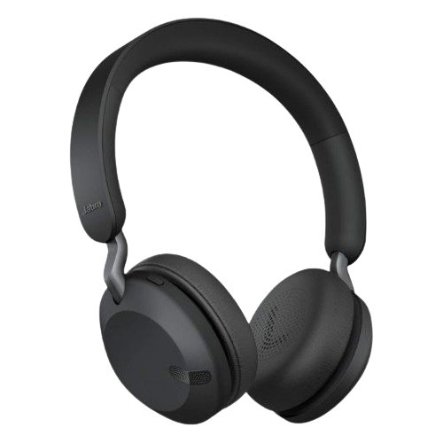Jabra Elite 45h - Écouteurs supra-auriculaires sans fil compacts et pliables - Jusqu'à 50 heures d'autonomie - Technologie d'appel à double microphone - Noir titane, réglable