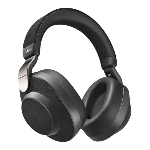 Jabra Casque supra-auriculaire Elite 85h — Écouteurs sans fil à réduction active du bruit avec autonomie prolongée pour les appels et la musique — Noir titane